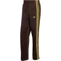 Adidas Originals Broek 'Firebird' chocoladebruin / limoen