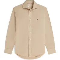 Tommy Hilfiger Heren Overhemden Gmd Poplin Semi Spread Rf Sht - Beige - Maat XL