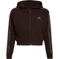 Adidas Sportief sweatvest 'SEASONALS ANIMAL FULL ZIP' brokaat / donkerbruin / zwart