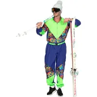 Coppens Retro skipak 80's print - Polyester - Carnavalskleding heren grote maten | Maat L