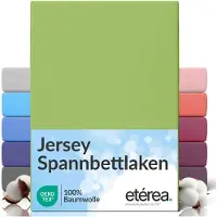 Eterea Cosmesi Naturale etérea Jersey Hoeslaken 200x220 - 200x220 cm Oekotex Made in Green - 100% katoen - jade