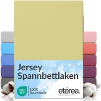Eterea Cosmesi Naturale etérea Jersey Hoeslaken 90x200 - 100x200 cm Oekotex Made in Green - 100% katoen - Mint
