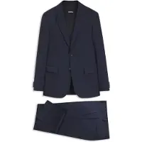 BOSS Slim-fit pak van scheerwol met microdessin Maat 44