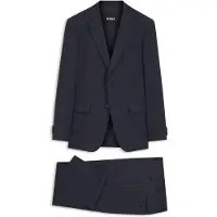 BOSS Tweedelig slim-fit pak van scheerwol