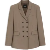 BOSS Slim-fit blazer in een gabardine-keperstof Maat 42