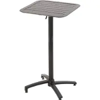 Oviala - Zwart aluminium 60x60 cm hoge kanteltafel - Almada