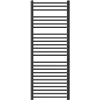 LuxeBath Elektrische badkamerradiator met verwarmingselement 1200W 600x1500 mm antraciet gebogen Zijaansluiting & thermostaat Digitaal display
