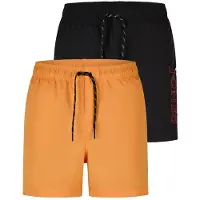 Jack & Jones Heren Short JPSTMAUI Swim Mix 2 Pack regular fit Oranje XXL Volwassenen Zwemshort / Zwembroek