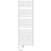 LuxeBath Elektrische badkamerradiator met verwarmingselement 900W 600x1800 mm Wit gebogen met zijaansluiting