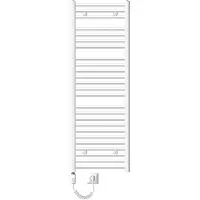 LuxeBath Elektrische badkamerradiator met verwarmingselement 1200W 500x1500 mm Wit gebogen met zijaansluiting