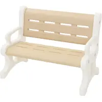 Joyz Buiten kinderbankje van kunststof, bankje voor kinderen vanaf 3 jaar, 81,5x59,5x48 cm bruin-wit, kinderbankje