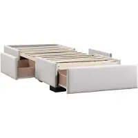 Vente-unique Bedbodem met lades 90 x 190 cm - Beige stof - KOLANE van YSMÉE