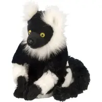 Sonstige Verlage knuffel maki junior 20 cm pluche zwart/wit