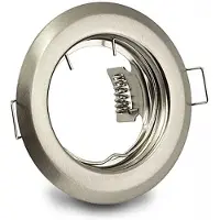 RADAM Kwazar Luminaire - GU10 inbouwframe - Inbouwspotframe - voor LED-inbouwspots max. 50 W - Rond, van aluminium, voor plafond - voor woonkamer, keuken, hal, werkkamer - RIK15 mat zilver