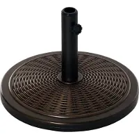 Outsunny Centrale Paal Parasolvoet-Cement, HDPE-Ø48 x 34H cm-Brons