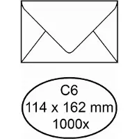 Office Bankenvelop C6 Wit Gegomd 183008