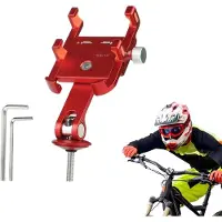 VHV - Telefoonhouder Fiets - Aluminium Smartphonehouder Met Schokdemping - Verstelbare Kijkhoek Voor Motor En Buitenritten