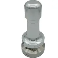JoeFrex Koffie Tamper Technic Zilver druk instelbaar tot 20kg - 53mm