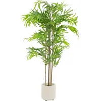 ML-Design Kunstbamboe 120 cm kunstplant met echt houten stam ML design