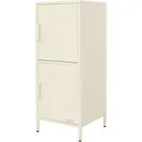 ML-Design Archiefkast 40x101.5x40 cm crème Kantoorkast met 2 stalen deuren ML design