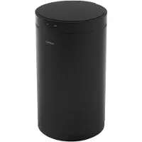 ML-Design Afvalbak met sensor 30L rond van staal, zwart mat, automatisch openend en sluitend ML design