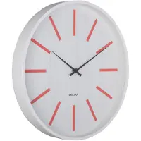 Karlsson Arruga Retro Wandklok | Ø40cm | Bright scarlet red w. wit