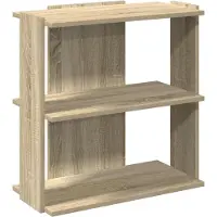 vidaXL Boekenkast 3-laags 60x30x60 cm bewerkt hout sonoma eikenkleurig