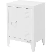 ML-Design Nachtkastje 40x30x58 cm wit staal met verstelbare plank ML Design