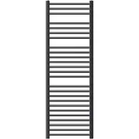 LuxeBath Elektrische badkamerradiator met verwarmingselement 900W 500x1500 mm antraciet gebogen met zijaansluiting & thermostaat Digitaal display