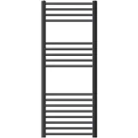 LuxeBath Elektrische badkamerradiator met verwarmingselement 900W 500x1200 mm antraciet gebogen met zijaansluiting & thermostaat Digitaal display