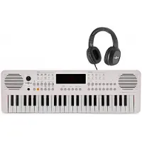 Gear4Music VISIONKEY-2 49-toets Draagbaar Keyboard Wit en Koptelefoonset