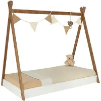 Colorfull Home Collection Peuterbed Colorfull Home 70x140 Vloerbed Tipi Walnut V2