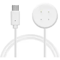 Kwmobile USB-oplaadkabel type c geschikt voor Google Pixel Watch 3 / Pixel Watch 2 / Fitbit Versa 4 3 2 / Ace LTE - Kabel voor smartwatch - in wit