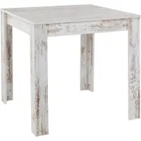 Loft 24 Lynn|Eettafel 80x80 cm 4 plaatsen in MDF Antiek Wit