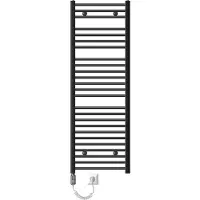 LuxeBath Elektrische badkamerradiator met verwarmingselement 1200W 500x1500 mm antraciet recht met zijaansluiting
