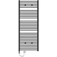 LuxeBath Badkamerradiator Elektrisch met verwarmingselement 900W 750x1800 mm antraciet recht met zijaansluiting
