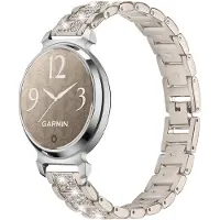 INF Elegante Gouden Roestvrijstalen Diamanten Horlogeband Compatibel met Garmin Lily 2