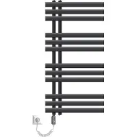 LuxeBath Badkamer radiator elektrisch met verwarmingselement 600W 500x1000 mm antraciet