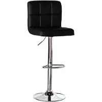 Lizzely Garden & Living SET DEAL: 4 stuks Barkruk Anel met rugleuning: zwart leder barstoel