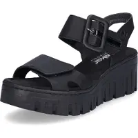 Rieker Sandalen met riem zwart