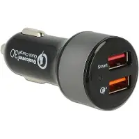 Navilock Car charger 2 x USB Type-A with Qualcomm Quick Charge 3.0