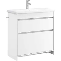 vidaXL Badkamermeubel Set Wit 81 x 40 x 84,5 cm Bewerkt hout
