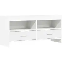 vidaXL TV Kast 100 x 33 x 47 cm Wit Bewerkt hout