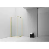 SaniGoods Harper douchecabine met schuifdeur 90x90x200cm goud