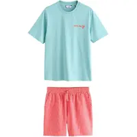 Next Pyjama kort blauw / turquoise / oranje / rood