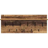 vidaXL Wandgemonteerde kapstok Muurmontage Oudhout 100 x 40 x 12 cm