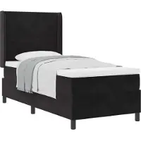 vidaXL Boxspring bed met hoofdeinde Zwart 80 x 200 cm Fluweel