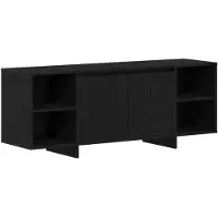 vidaXL TV Kast 130 x 35 x 50 cm Zwart eiken Bewerkt hout