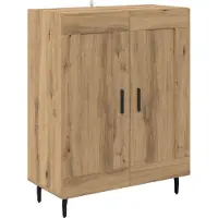 vidaXL Hoge kast, 2 stuks, ambachtelijke eikenhoutlook, 69,5 x 32,5 x 180 cm