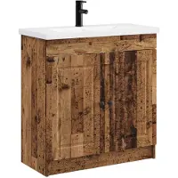 vidaXL Badkamermeubel Set Oud hout 56 x 37,5 x 81 cm Bewerkt hout